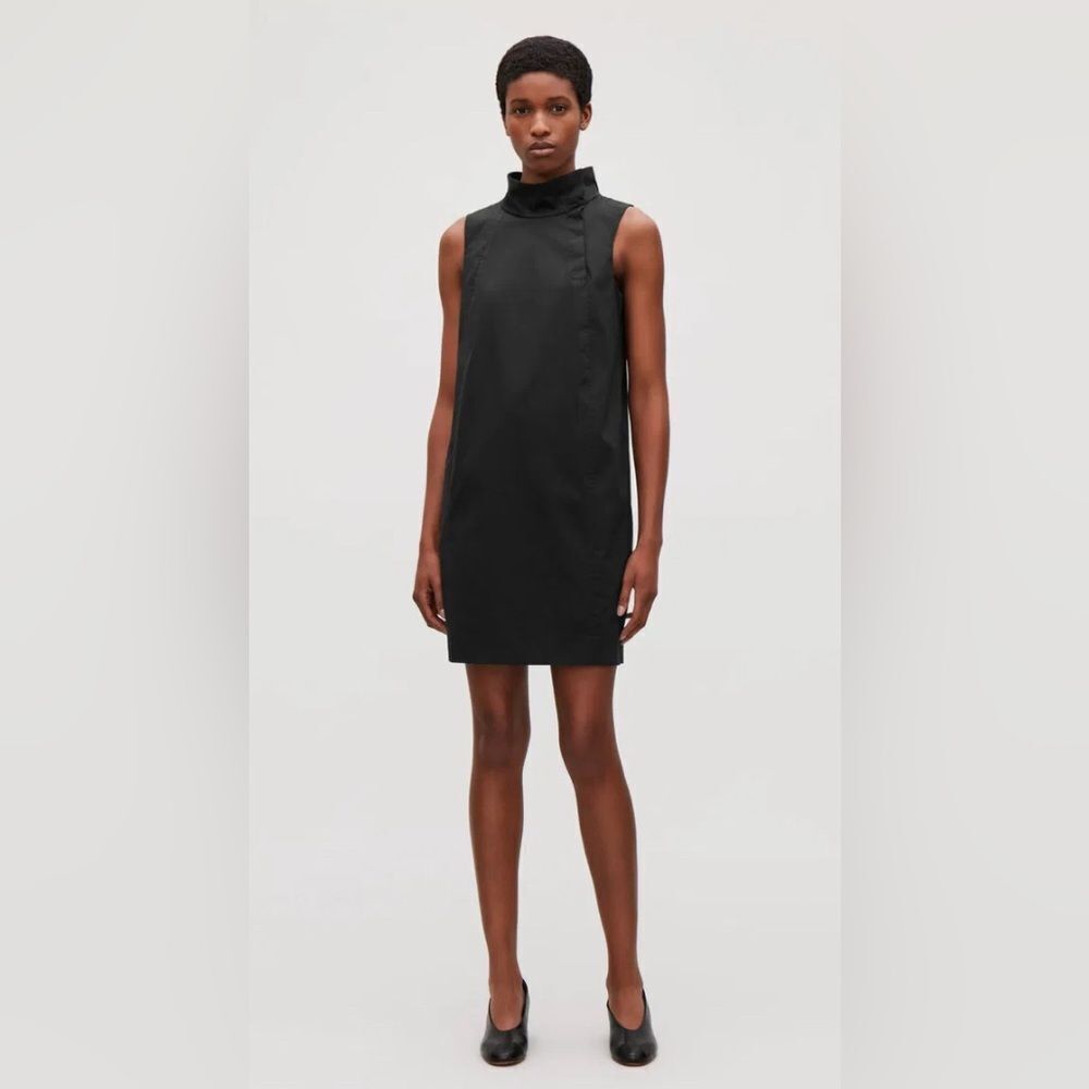 COS Black Sheath Halter Mini Dress